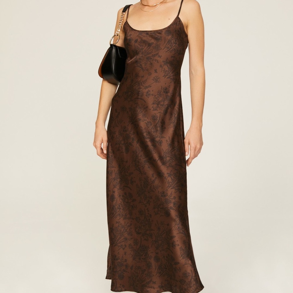 WeWoreWhat Chocolate Floral Maxi Dress